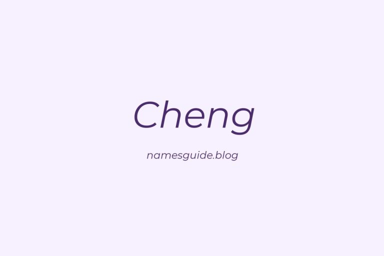 Origin and Meaning of Last Name Cheng