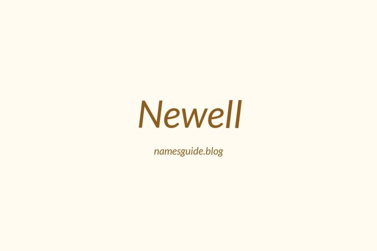Origin and Meaning of Last Name Newell