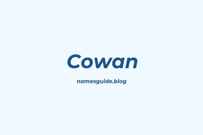 Origin and Meaning of Last Name Cowan