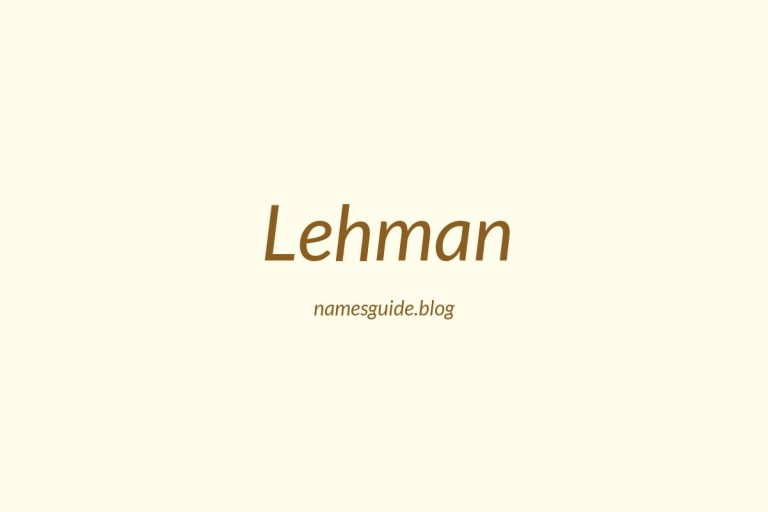 Origin and Meaning of Last Name Lehman