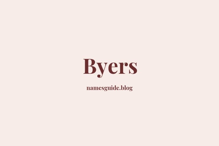 Origin and Meaning of Last Name Byers