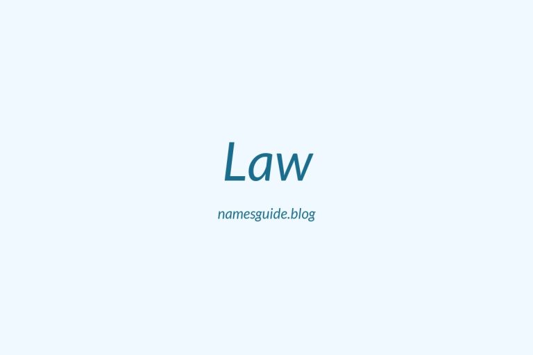 Origin and Meaning of Last Name Law