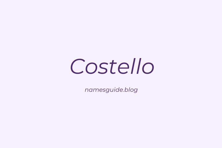 Origin and Meaning of Last Name Costello