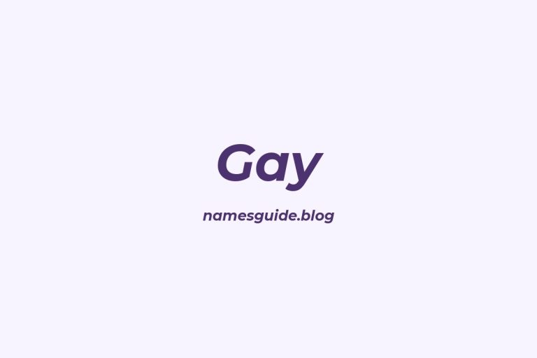 Origin and Meaning of Last Name Gay