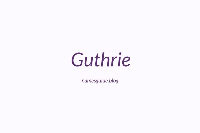 Origin and Meaning of Last Name Guthrie
