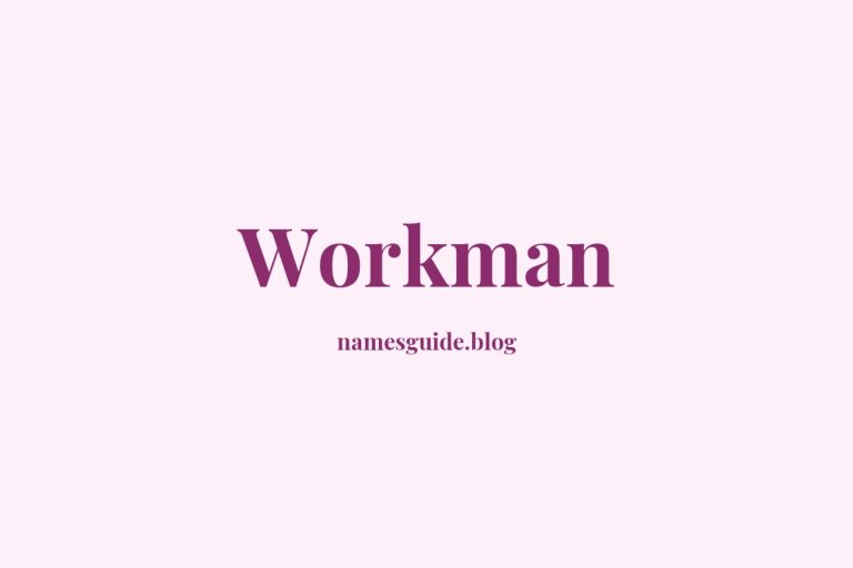 Origin and Meaning of Last Name Workman