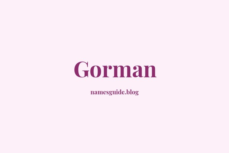 Origin and Meaning of Last Name Gorman