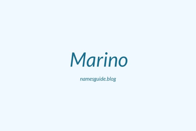 Origin and Meaning of Last Name Marino