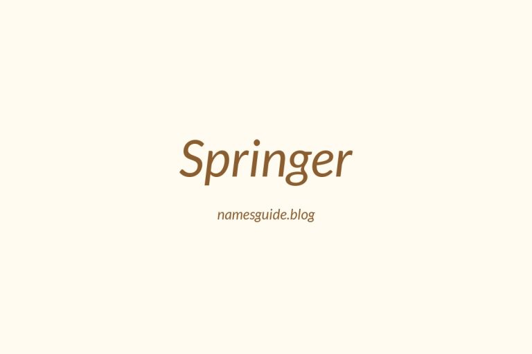 Origin and Meaning of Last Name Springer