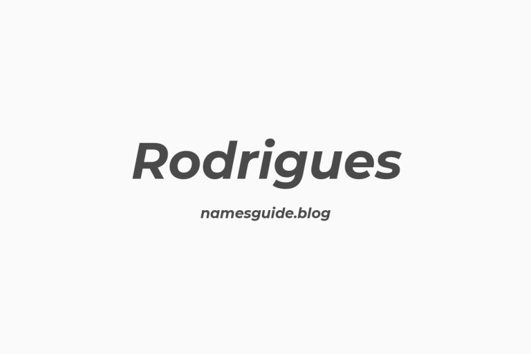Origin and Meaning of Last Name Rodrigues