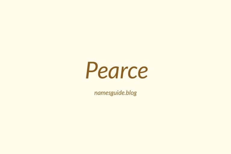 Origin and Meaning of Last Name Pearce