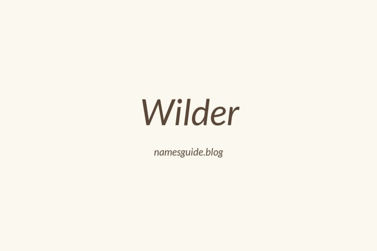 Origin and Meaning of Last Name Wilder