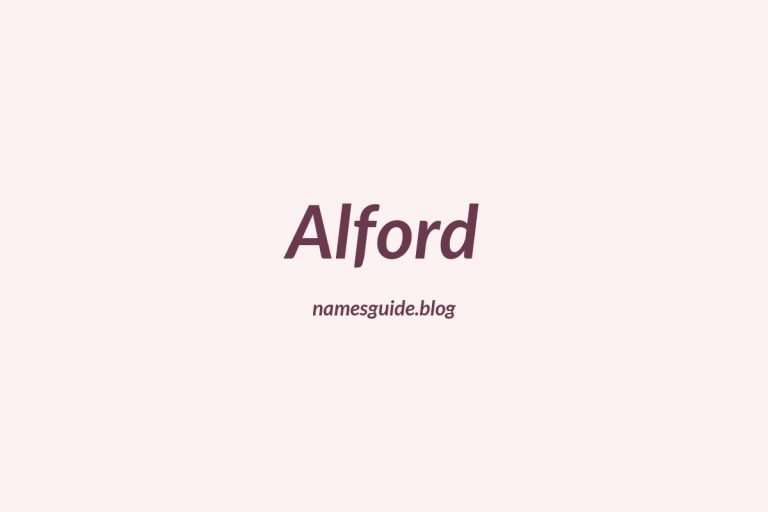 Origin and Meaning of Last Name Alford