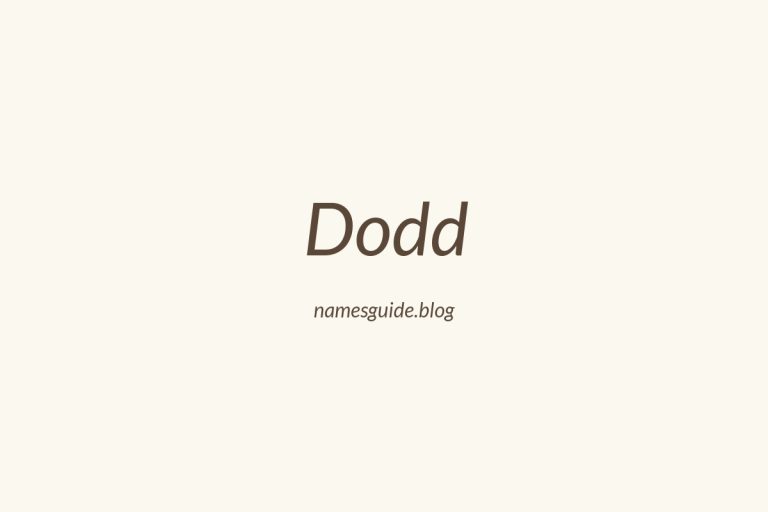 Origin and Meaning of Last Name Dodd