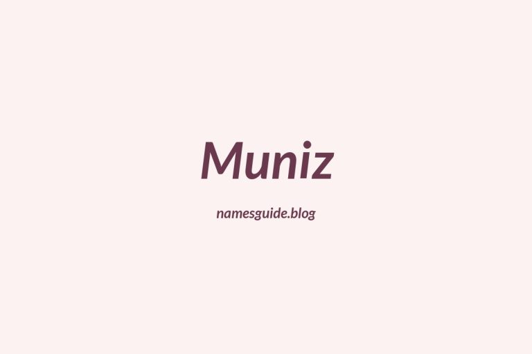 Origin and Meaning of Last Name Muniz