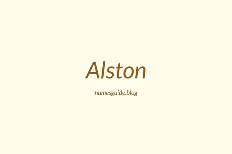 Origin and Meaning of Last Name Alston