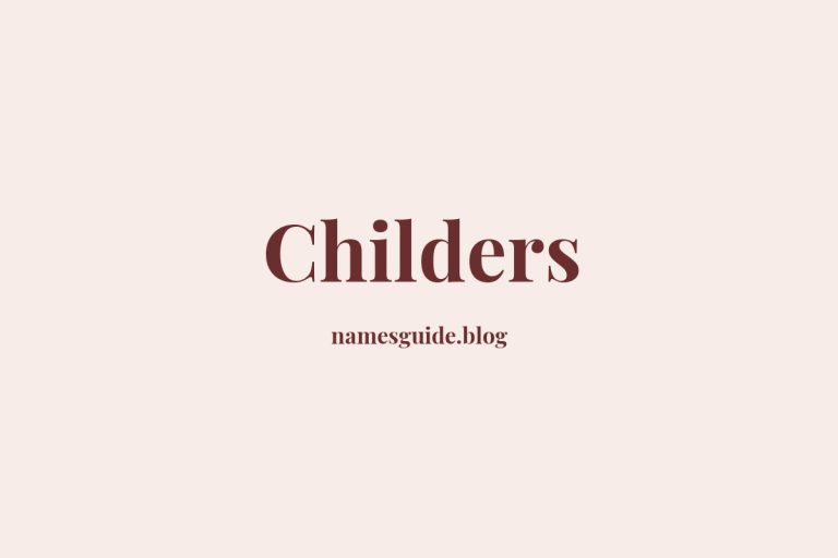 Origin and Meaning of Last Name Childers