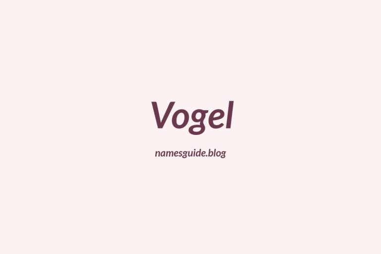 Origin and Meaning of Last Name Vogel