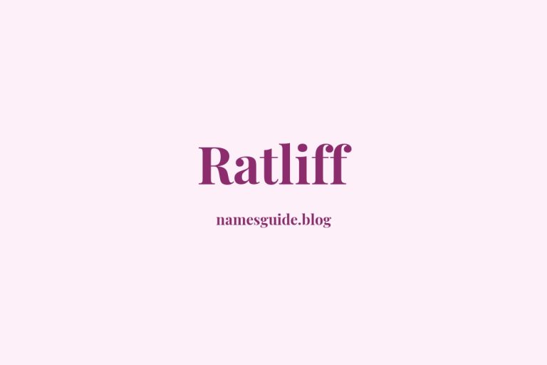 Origin and Meaning of Last Name Ratliff