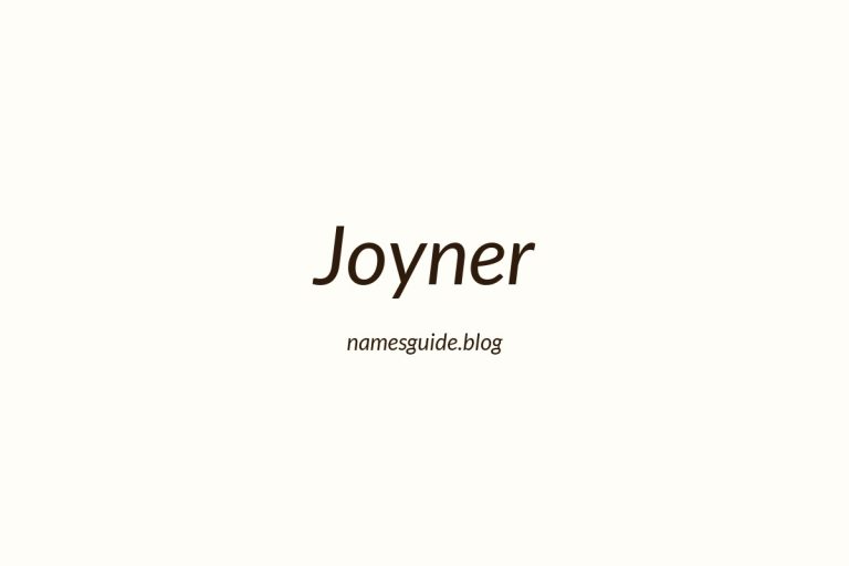 Origin and Meaning of Last Name Joyner
