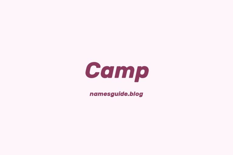 Origin and Meaning of Last Name Camp