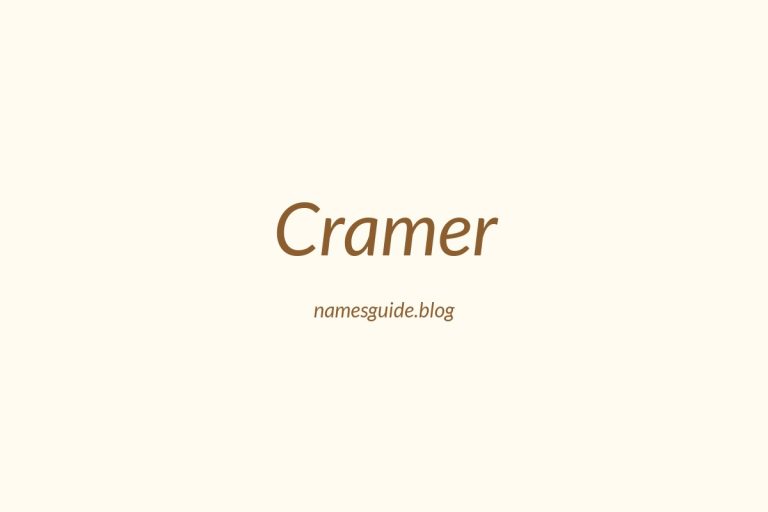 Origin and Meaning of Last Name Cramer