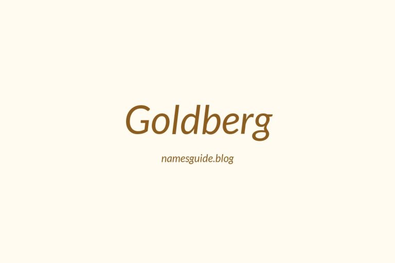 Origin and Meaning of Last Name Goldberg