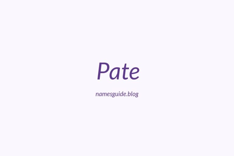 Origin and Meaning of Last Name Pate