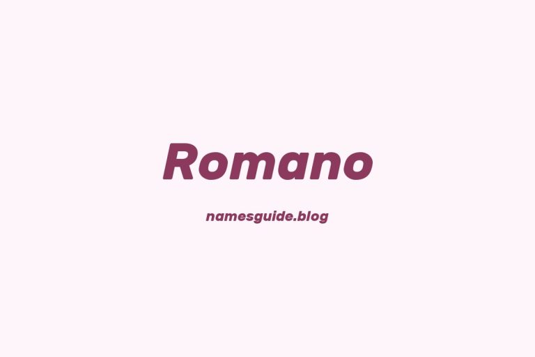 Origin and Meaning of Last Name Romano