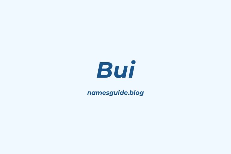 Origin and Meaning of Last Name Bui