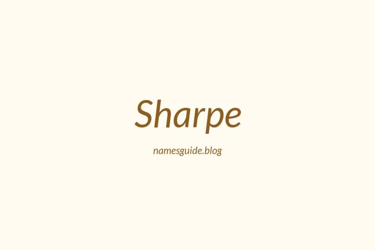 Origin and Meaning of Last Name Sharpe