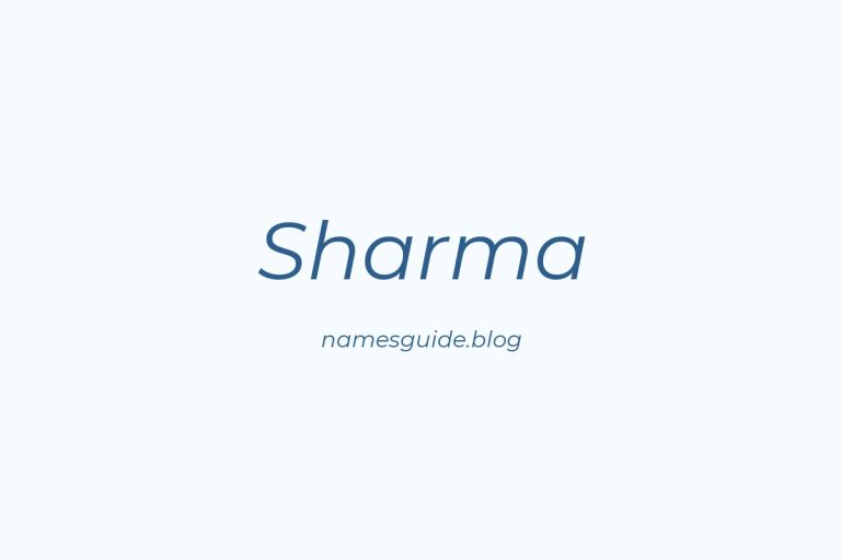 Origin and Meaning of Last Name Sharma