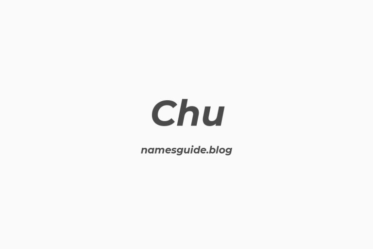 Origin and Meaning of Last Name Chu
