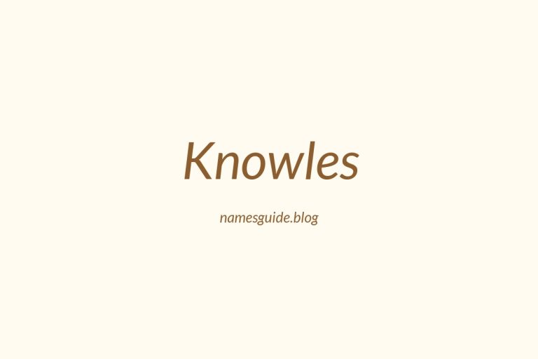Origin and Meaning of Last Name Knowles