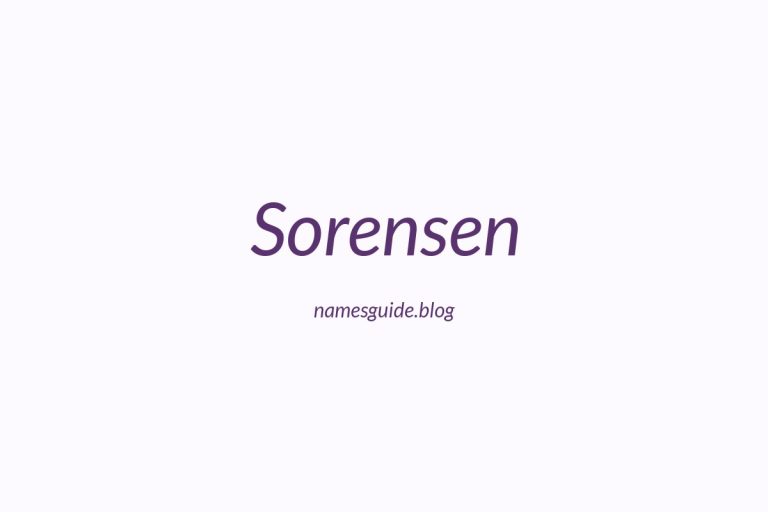 Origin and Meaning of Last Name Sorensen