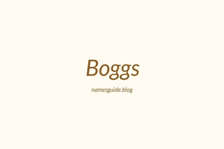 Origin and Meaning of Last Name Boggs