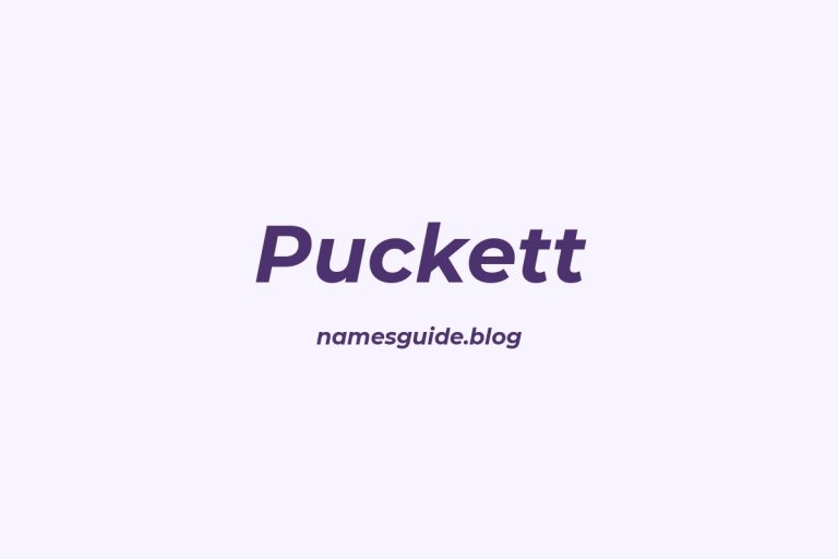 Origin and Meaning of Last Name Puckett