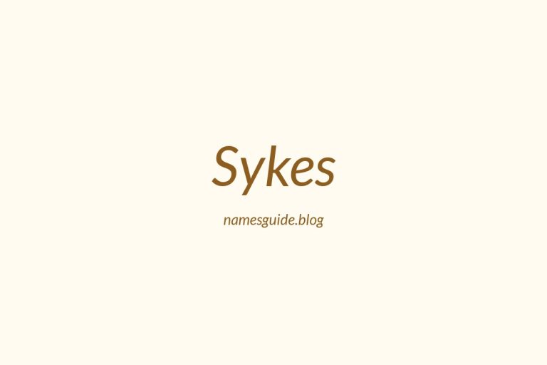 Origin and Meaning of Last Name Sykes