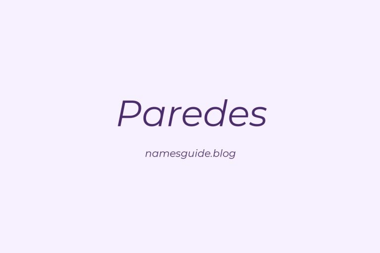 Origin and Meaning of Last Name Paredes