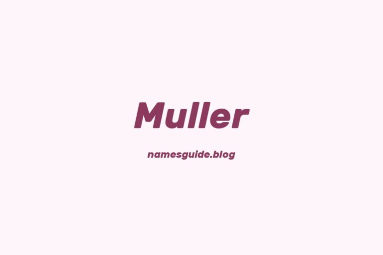 Origin and Meaning of Last Name Muller