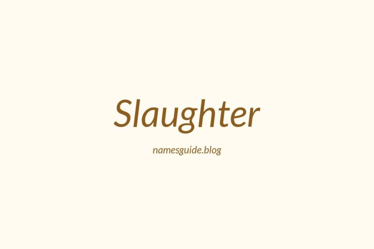Origin and Meaning of Last Name Slaughter