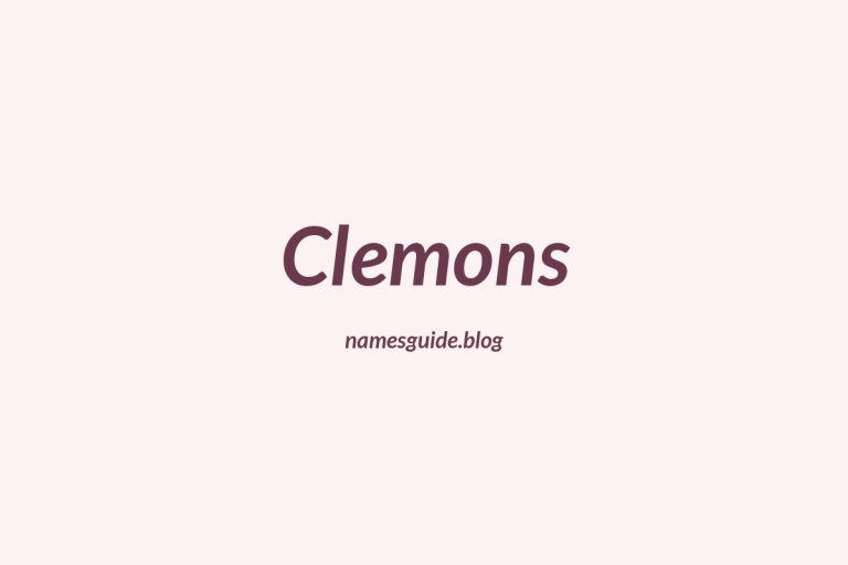 Origin and Meaning of Last Name Clemons