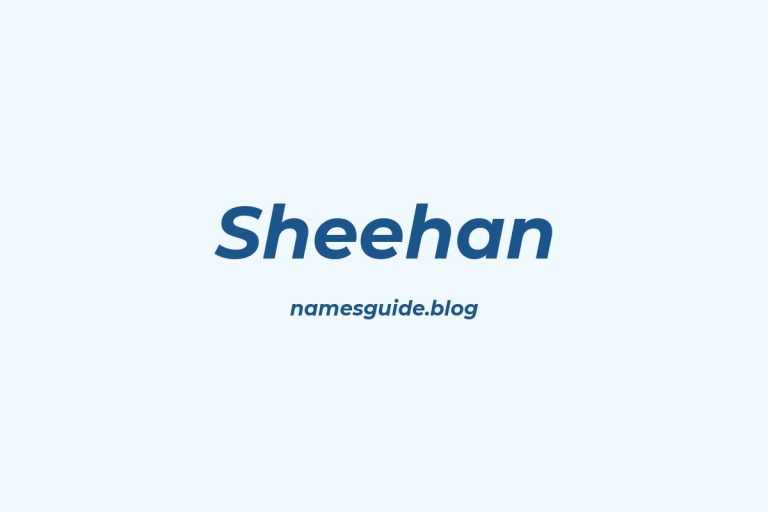Origin and Meaning of Last Name Sheehan