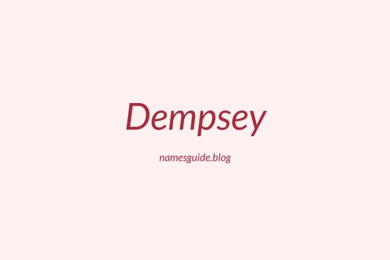Origin and Meaning of Last Name Dempsey