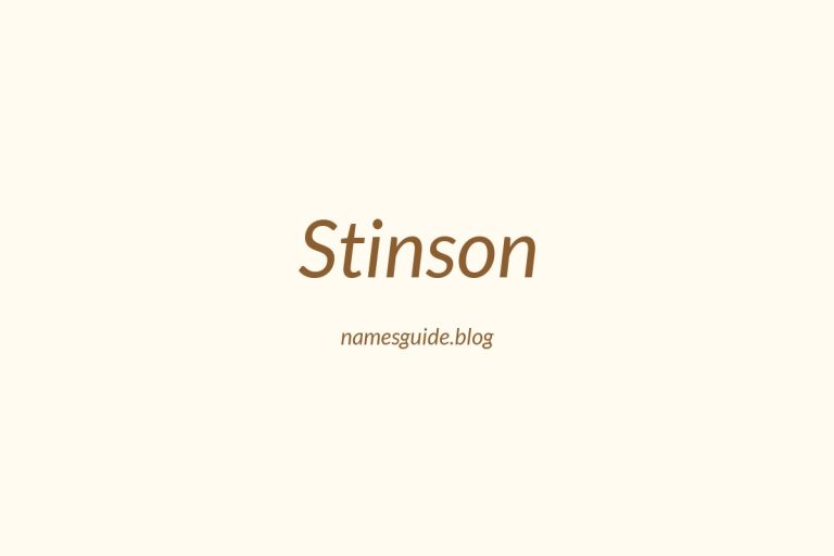 Origin and Meaning of Last Name Stinson