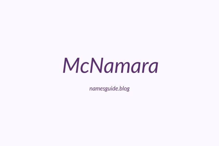 Origin and Meaning of Last Name McNamara