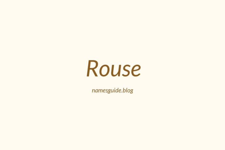 Origin and Meaning of Last Name Rouse