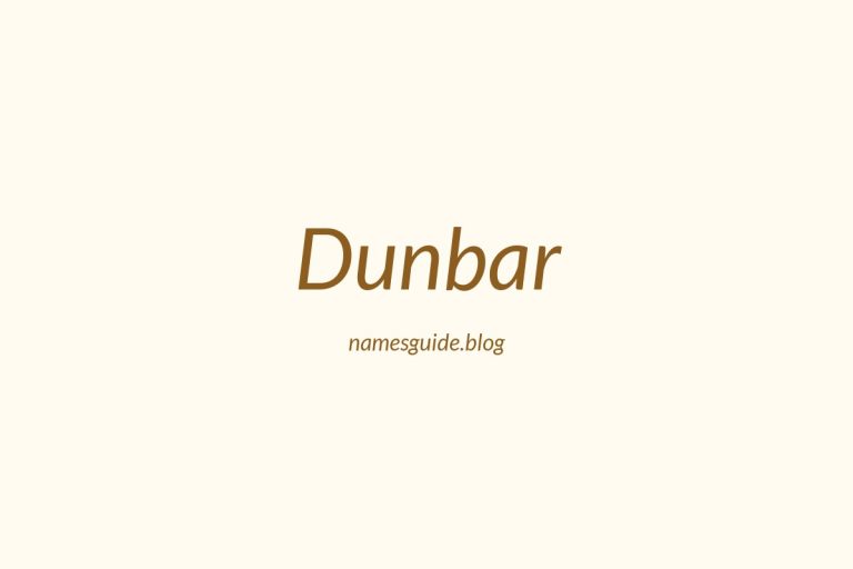 Origin and Meaning of Last Name Dunbar