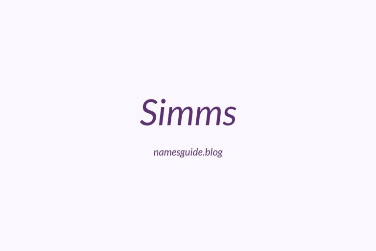 Origin and Meaning of Last Name Simms