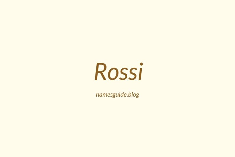 Origin and Meaning of Last Name Rossi